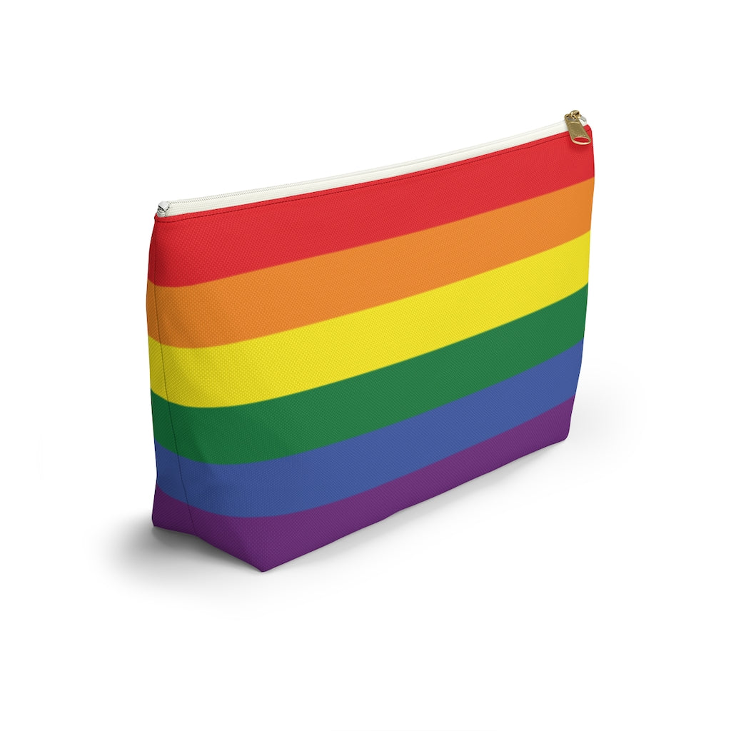 Personalized Rainbow Accessory Pouch w T-bottom