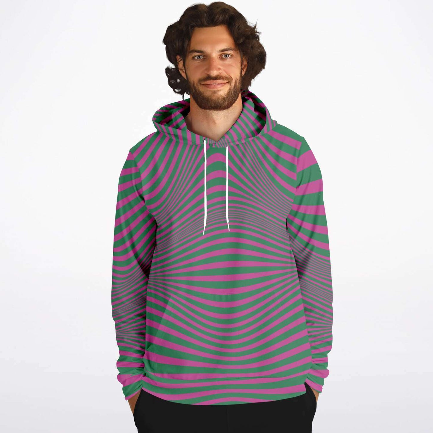 Fuchsia & Green Optical Unisex Hoodie