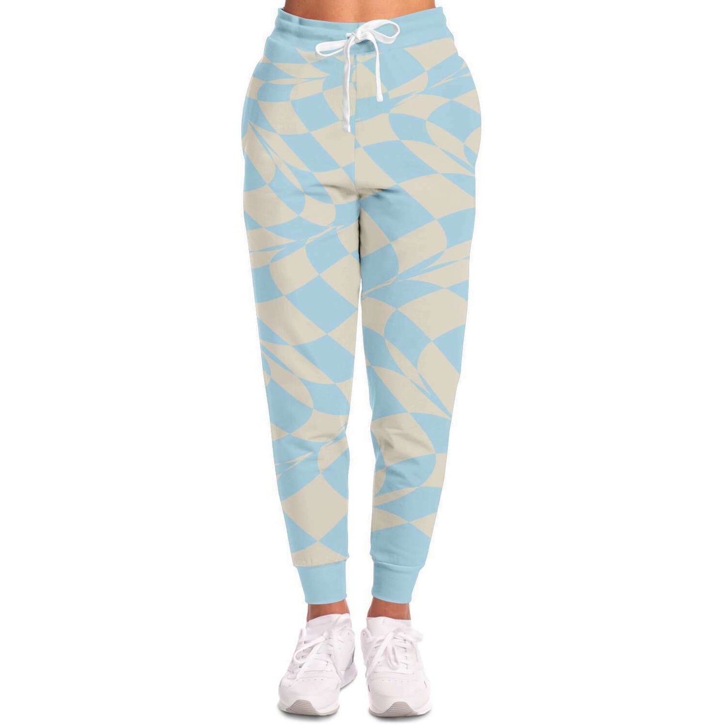 Blue & Vanilla Ripple Check Unisex Joggers