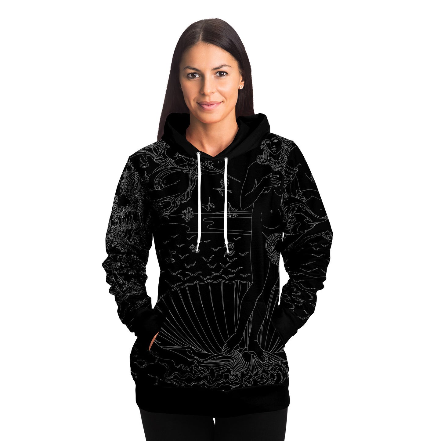 Birth of Venus Black Unisex Hoodie