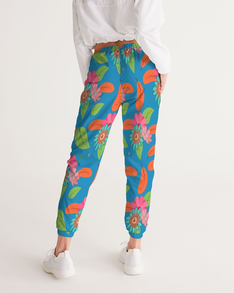 Tropical Flower Power Blue Lightweight Women's Track Pants