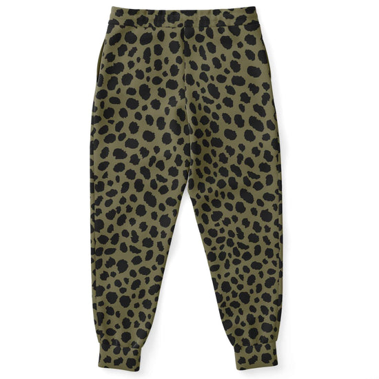 Cheetah Print Unisex Fleece Joggers in Sand