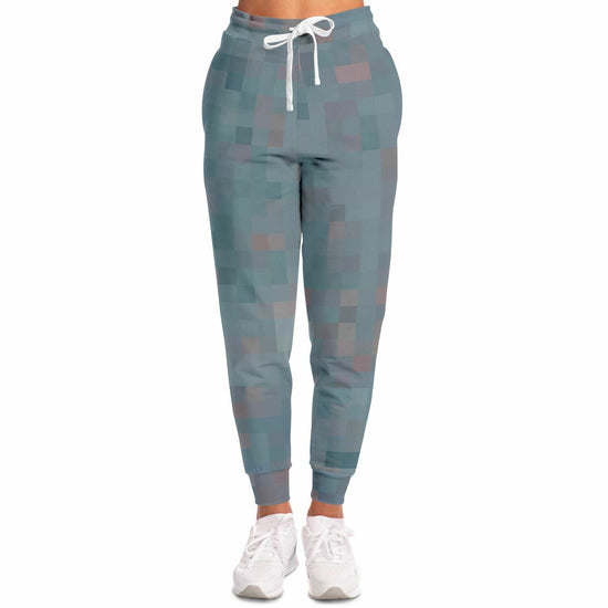 Slate Pixelated Unisex Fleece Joggers