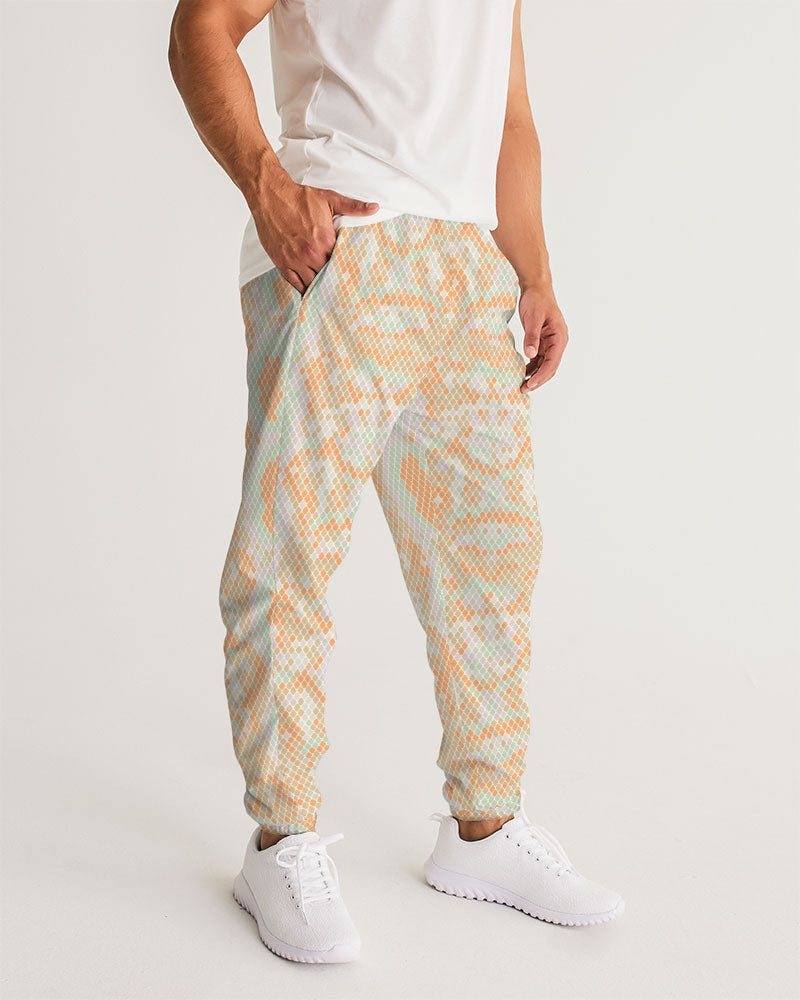 Green & Orange Snake Print Men's Lightweight Track Pants
