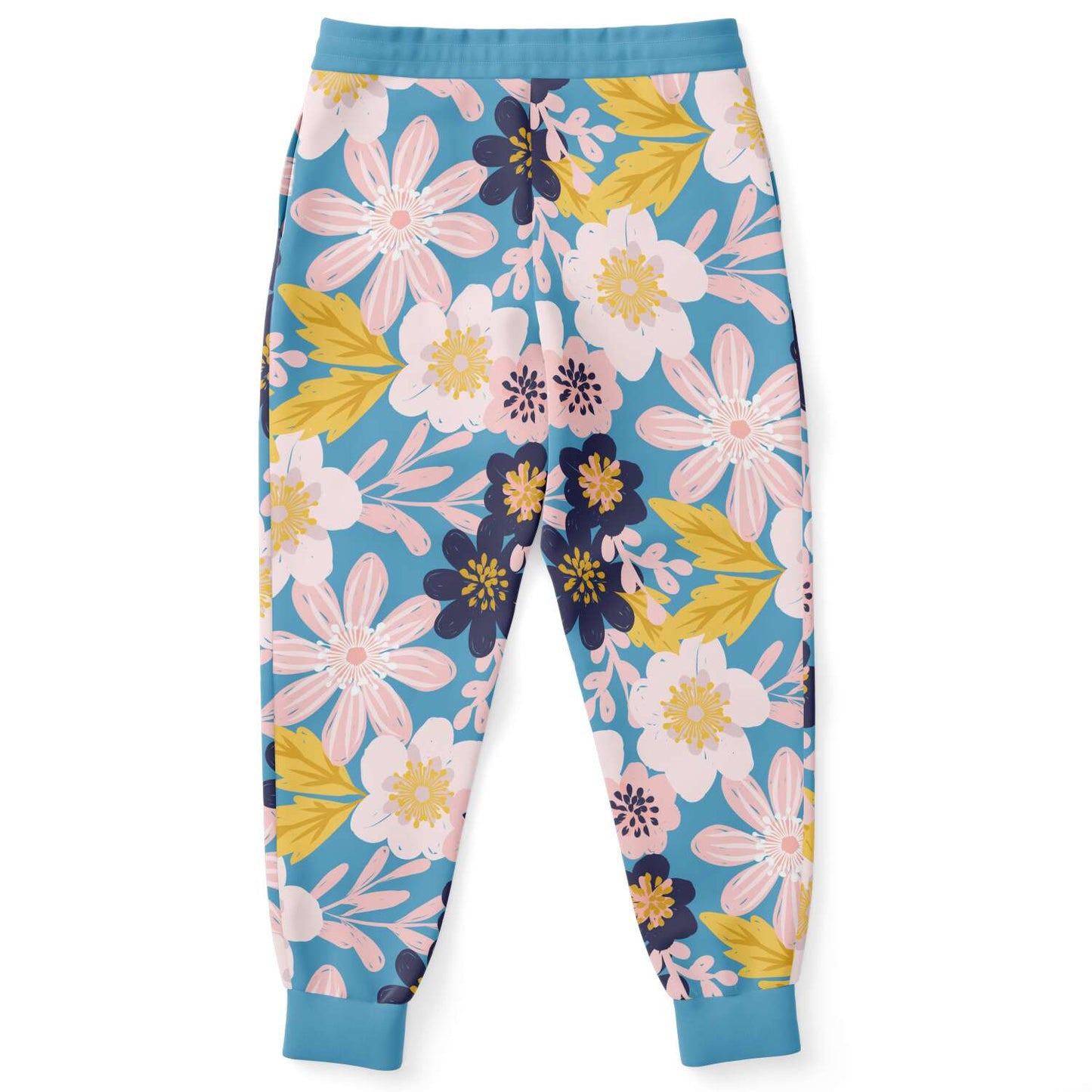 Load image into Gallery viewer, Blue Frisky Floral Unisex Fleece Joggers
