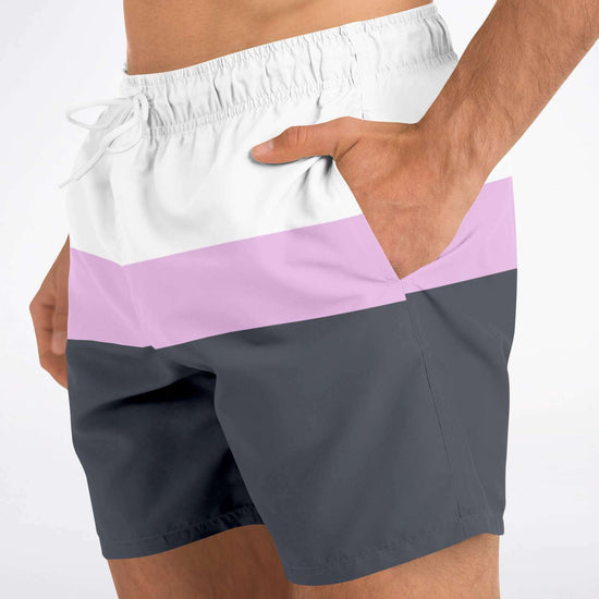 Charcoal Pink Swim Shorts