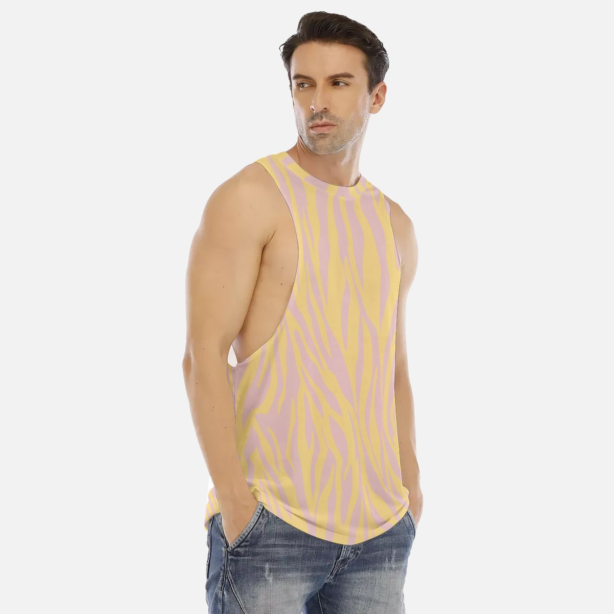 Load image into Gallery viewer, Dust Storm Zebra Long Tank Top
