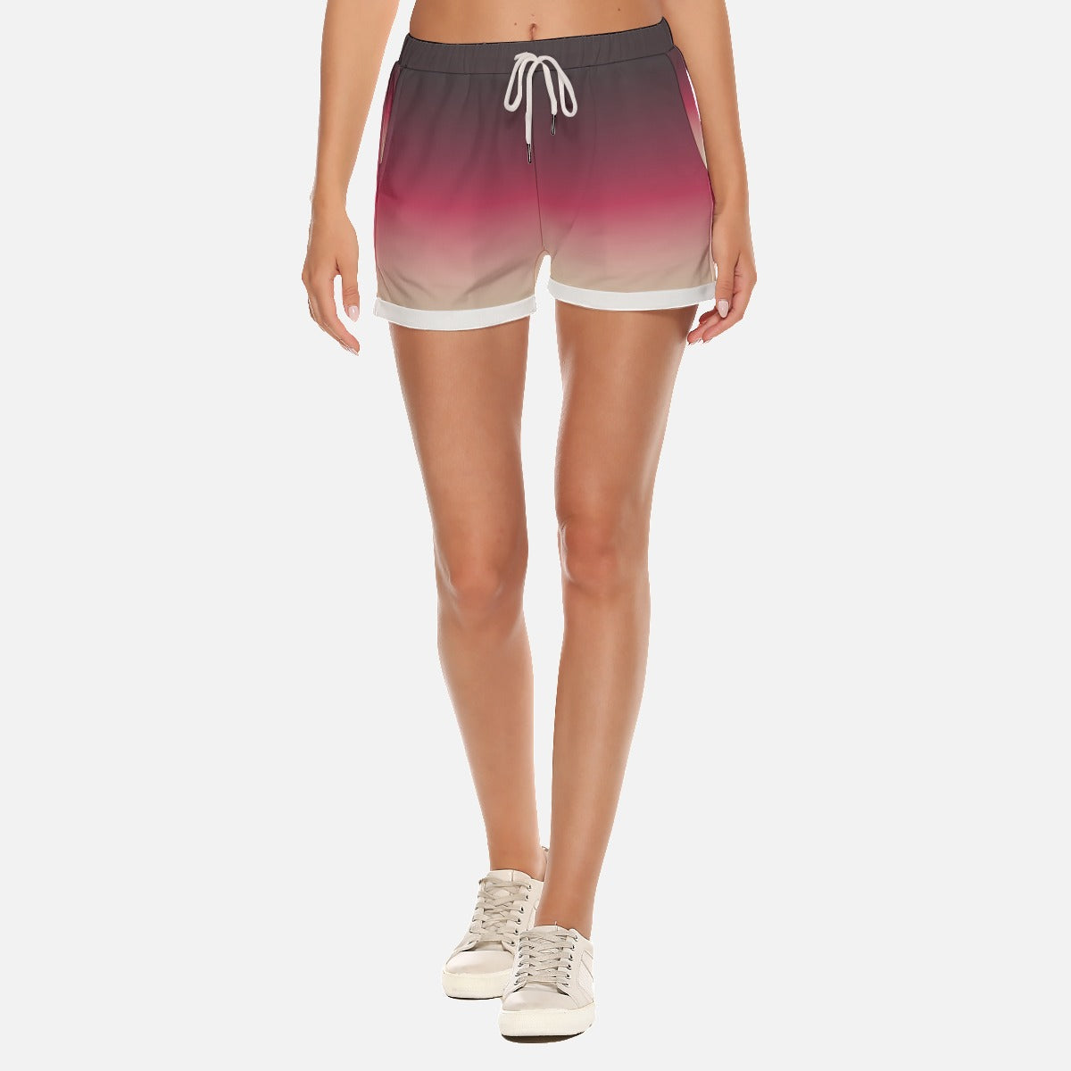 Boysenberry Fade Women's Rolled Up Shorts