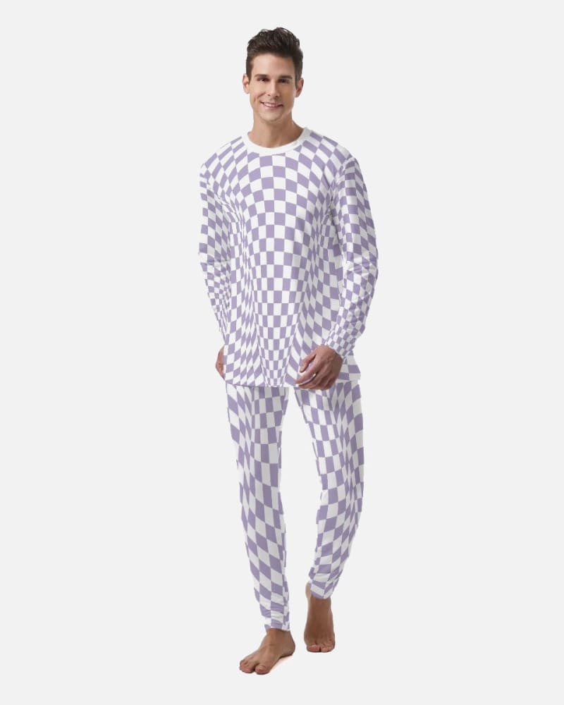 Purple Check Men's PJ Set
