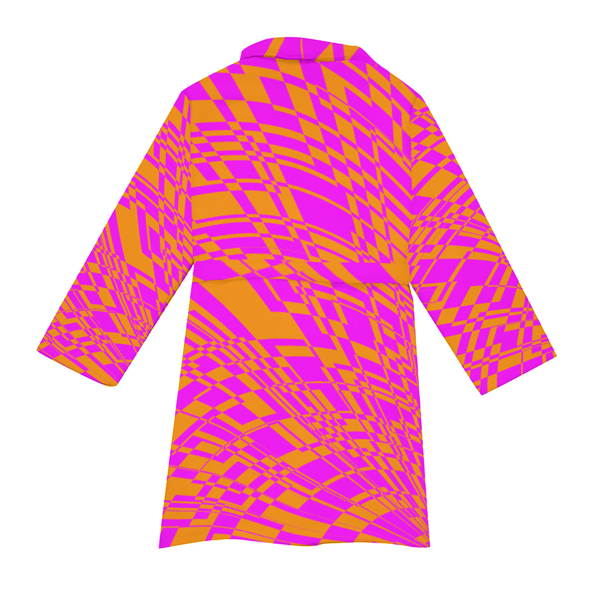 Fuchsia & Orange Men's Short Robe