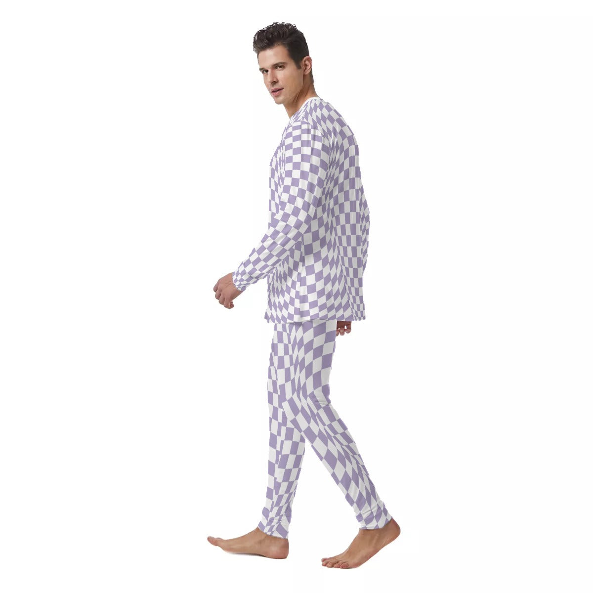 Purple Check Men's PJ Set