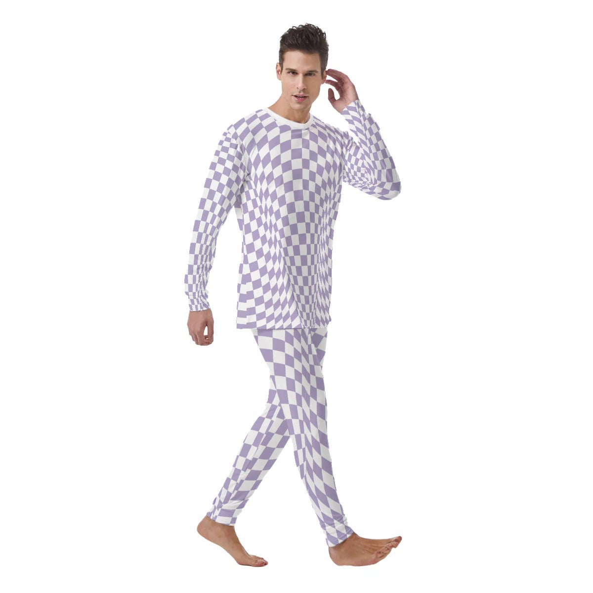 Purple Check Men's PJ Set
