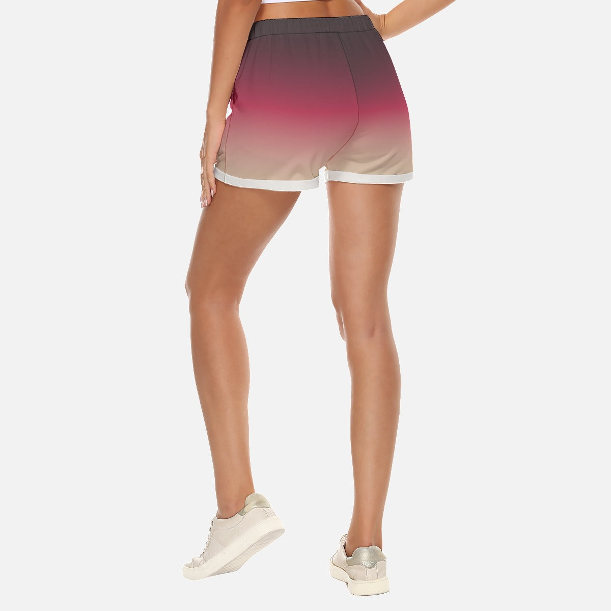 Boysenberry Fade Women's Rolled Up Shorts