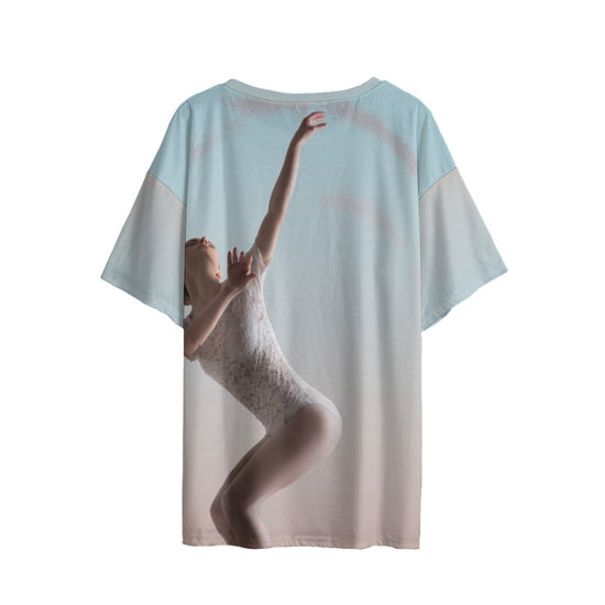 Ballet Dancer Drop Shoulder T-Shirt