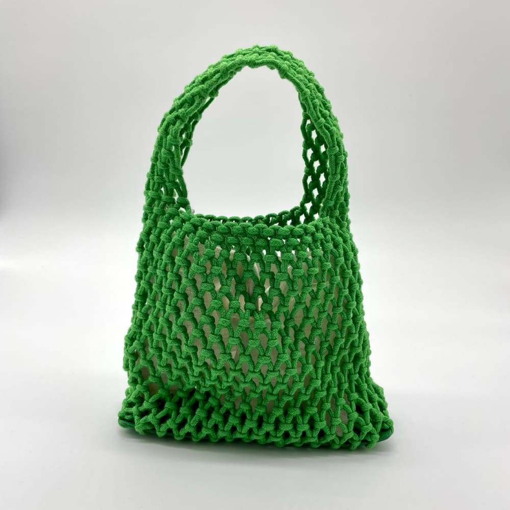 Summer Crochet Tote Bag in Green