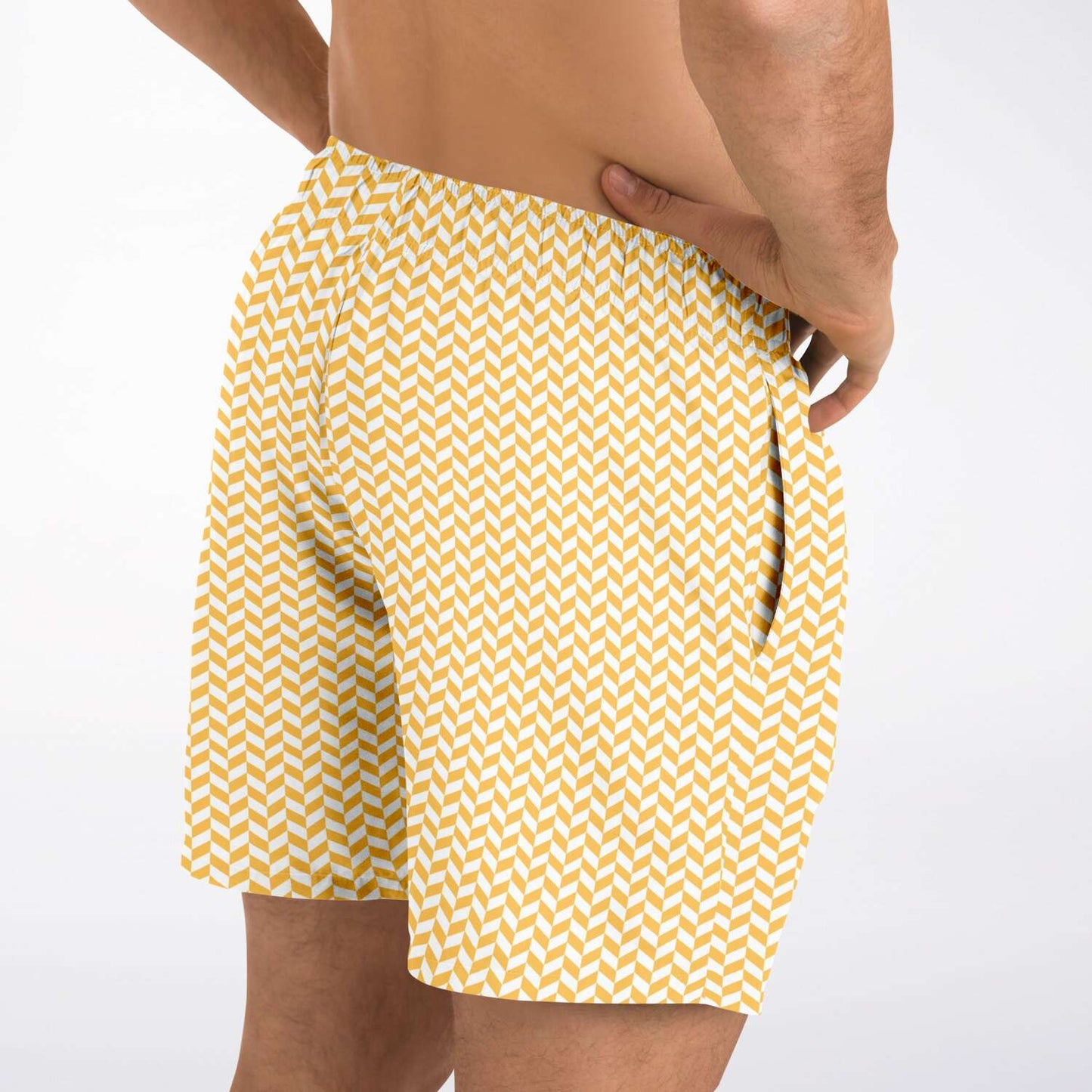 Mango Herringbone Swim Shorts