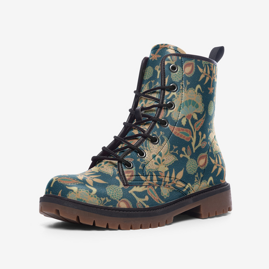 Load image into Gallery viewer, Indian Paisley Green Lace Up Boots
