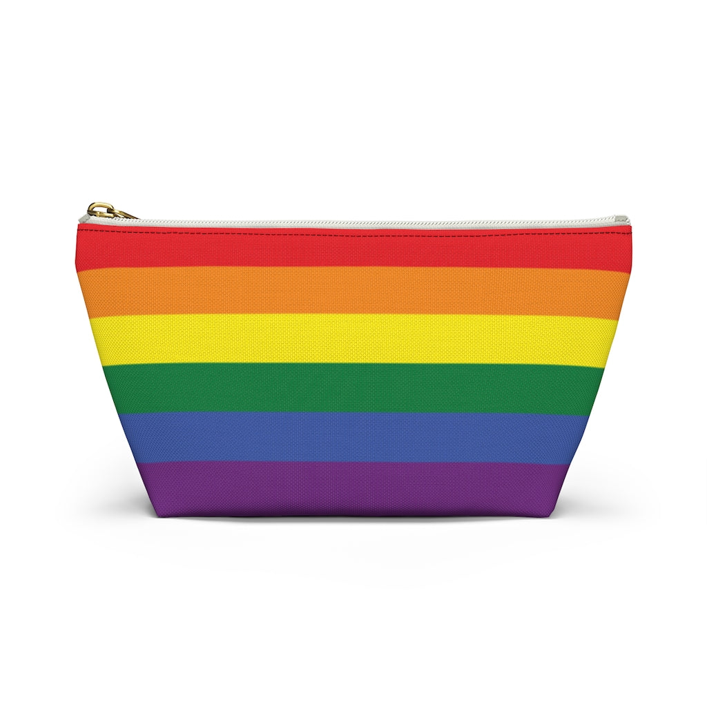 Personalized Rainbow Accessory Pouch w T-bottom