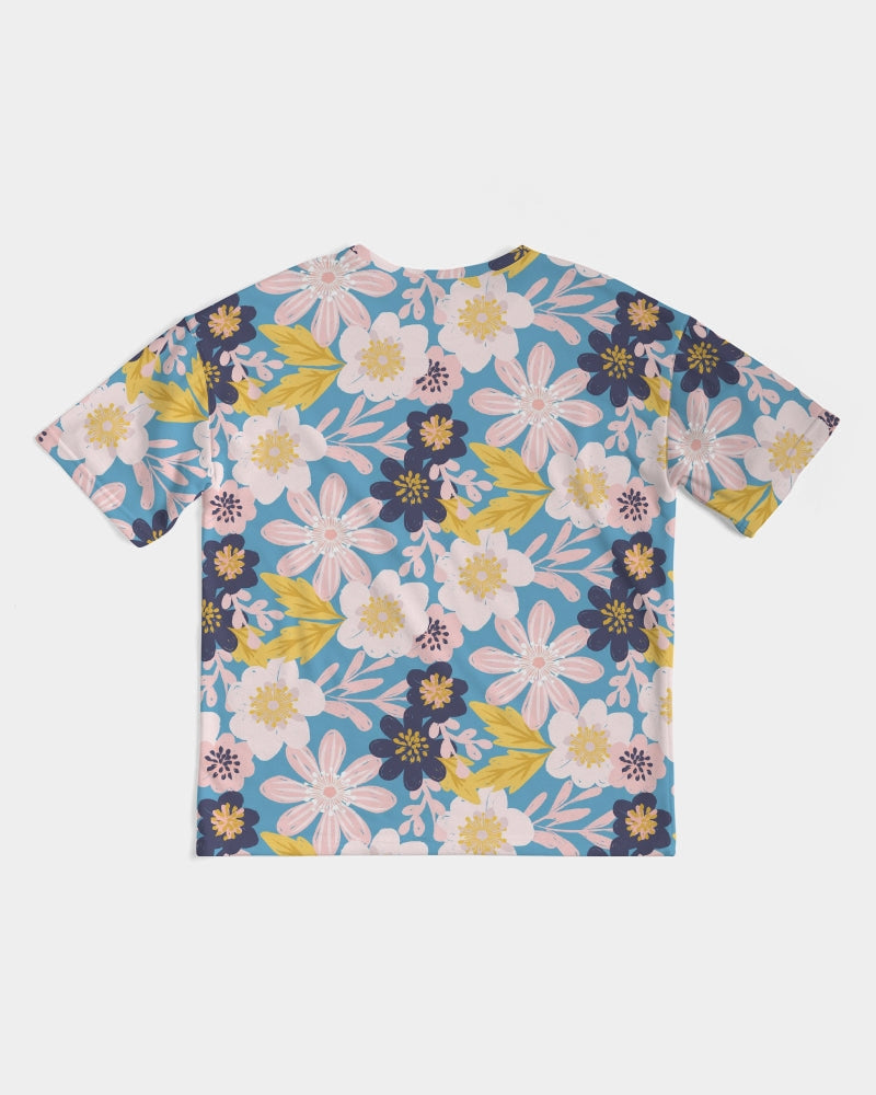 Blue Frisky Floral Men's Premium Heavyweight Tee