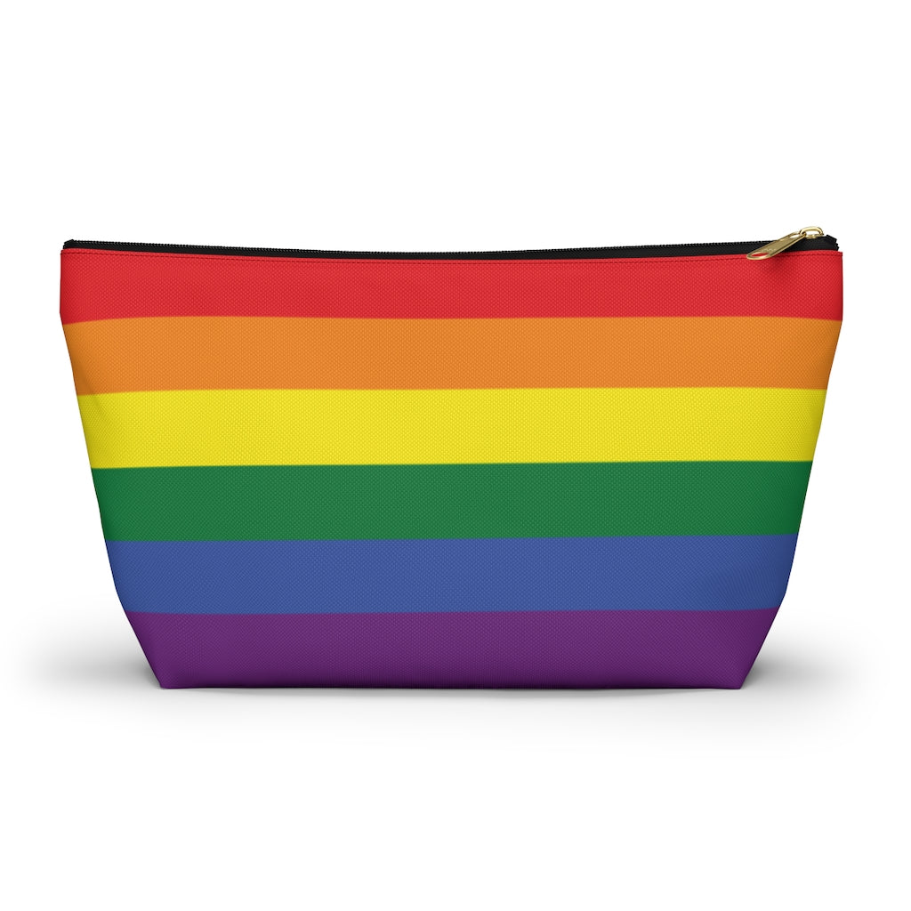 Personalized Rainbow Accessory Pouch w T-bottom