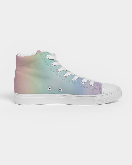 Load image into Gallery viewer, Soft Rainbow Women&amp;#39;s Hightop Canvas Shoe
