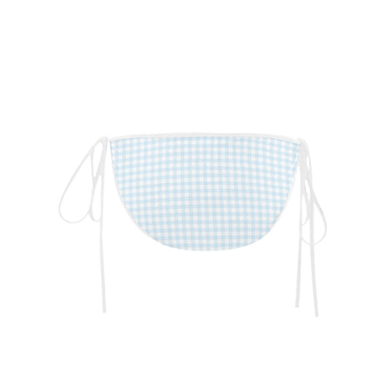 Pale Blue Gingham Check Bikini Bottom