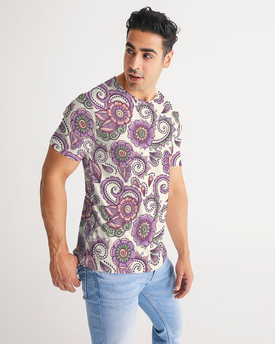 Purple Cream Paisley Men's Tee