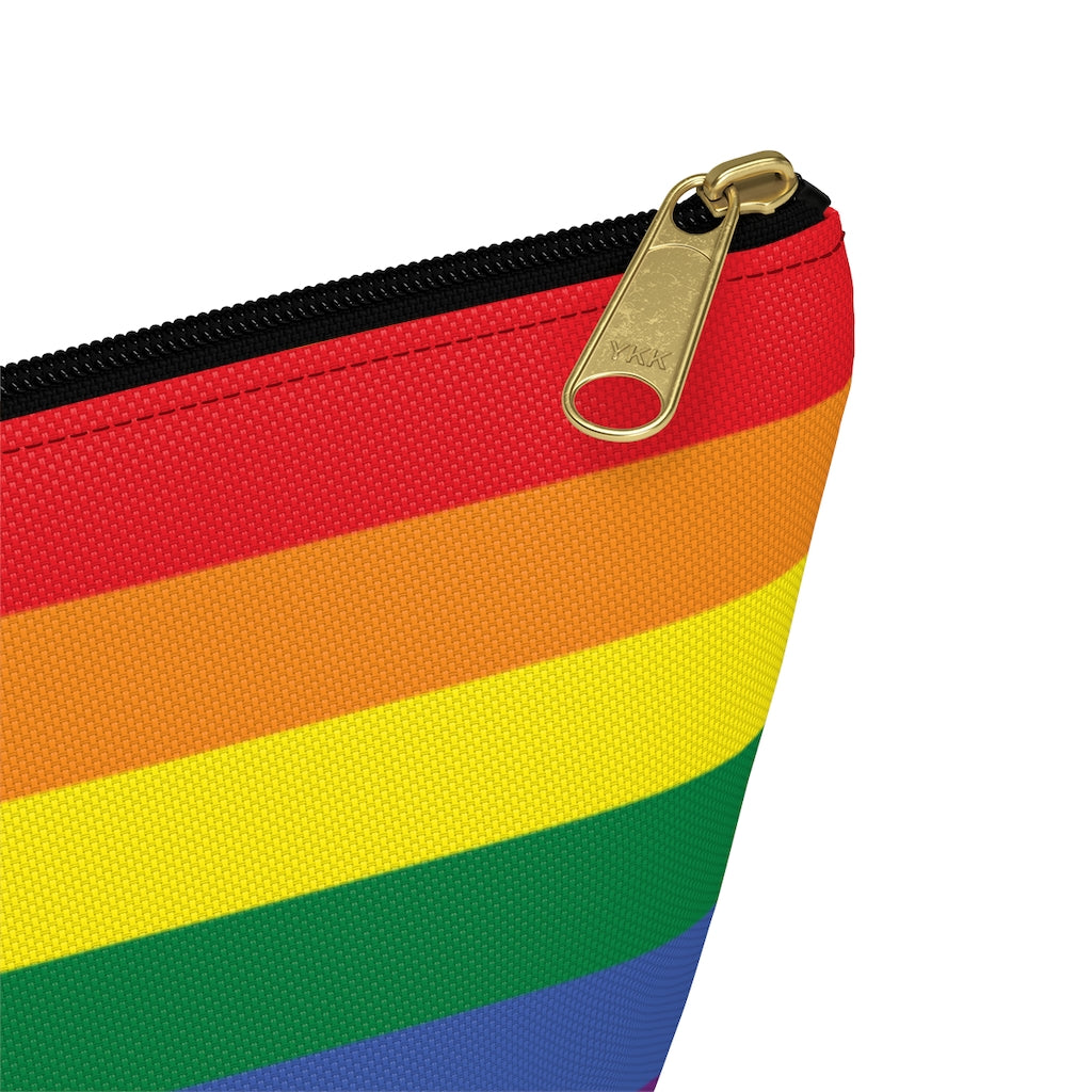 Personalized Rainbow Accessory Pouch w T-bottom