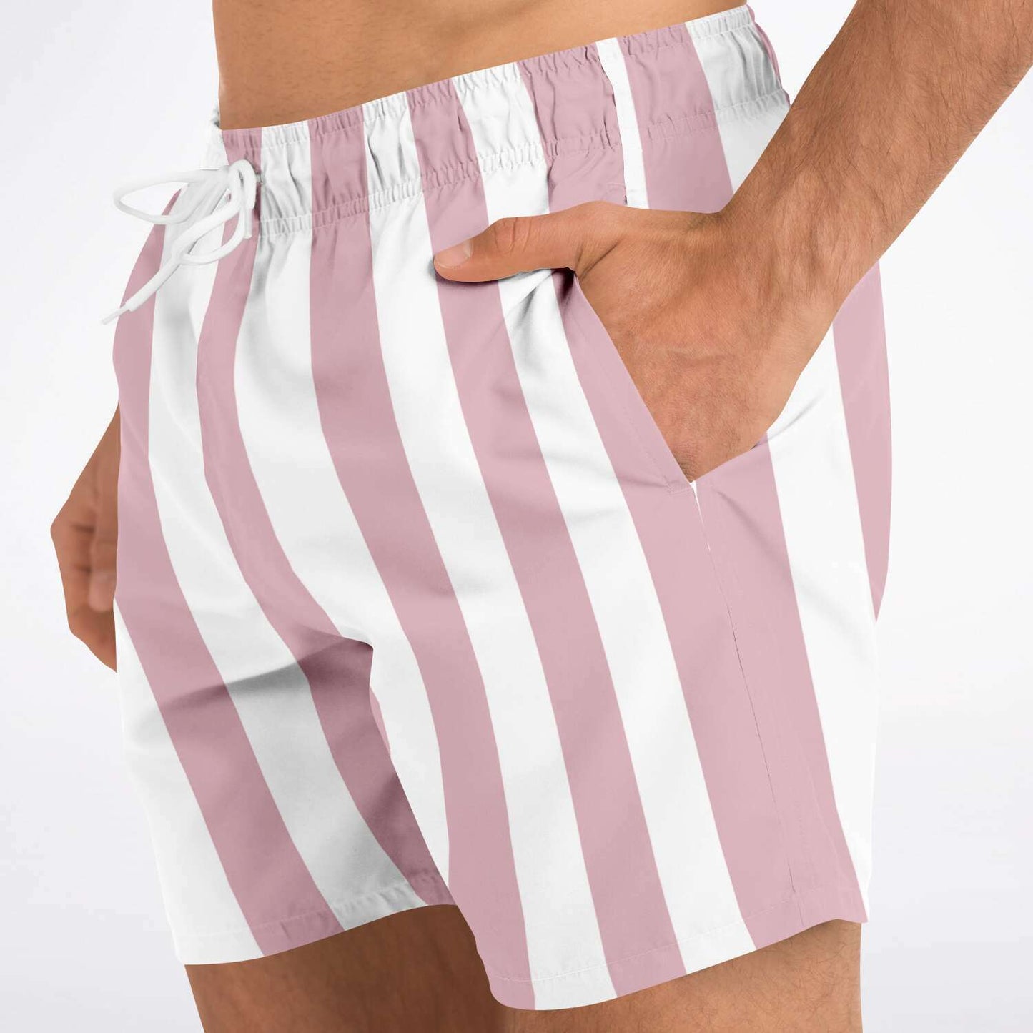 Blossom Pink Stripe Swim Shorts