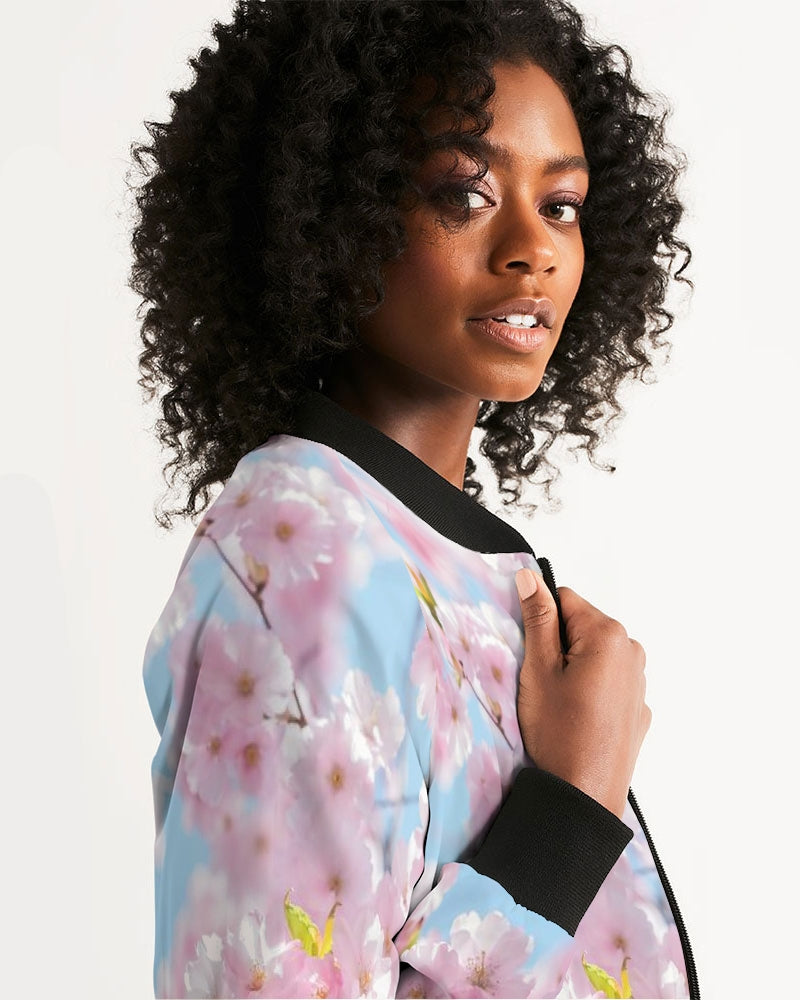 Cherry Blossom Sky Women's Bomber Jacket