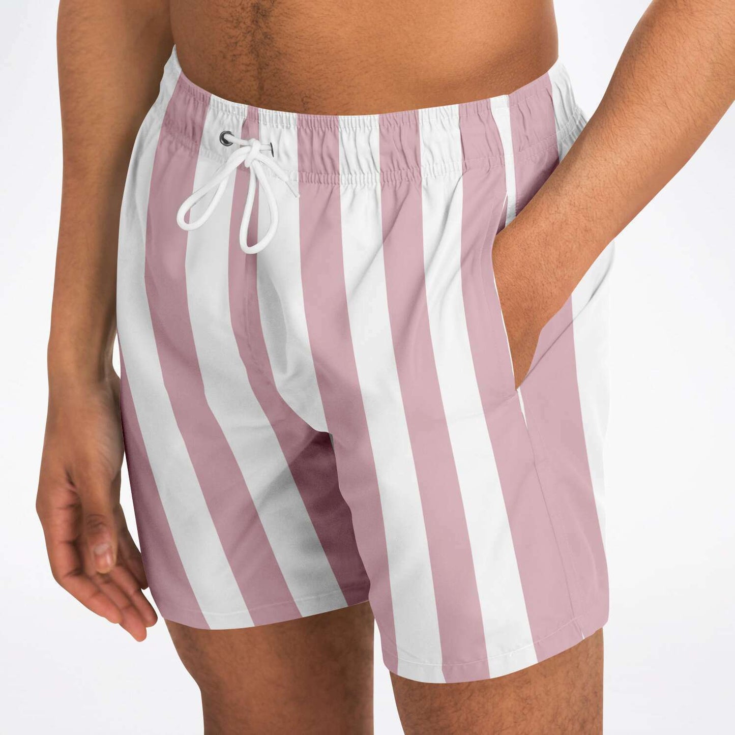 Blossom Pink Stripe Swim Shorts