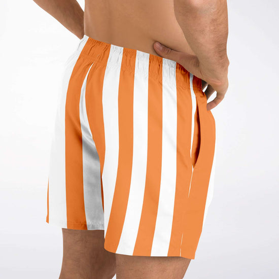 Orange Stripe Swim Shorts