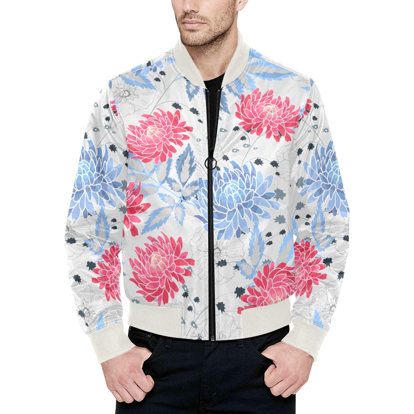 Sublime Floral Unisex Quilted Bomber Jacket