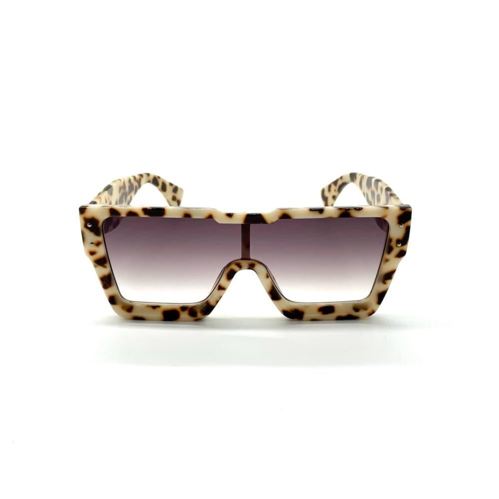 Cleo Large Square Frame Sunglasses in Tortoiseshell Print
