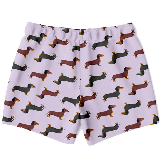 Dachshund Lovers Swim Shorts in Mauve