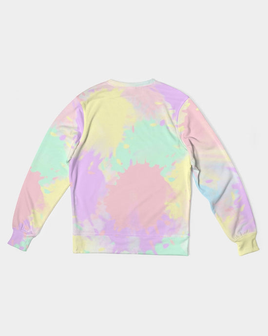 Banana Mint Candy Explosion Tie Dye French Terry Pullover Sweatshirt