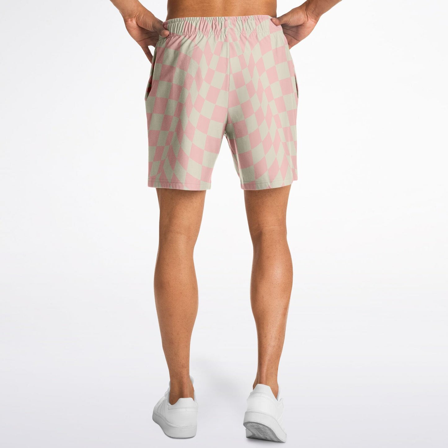 Pink Vanilla Check Fleece Shorts