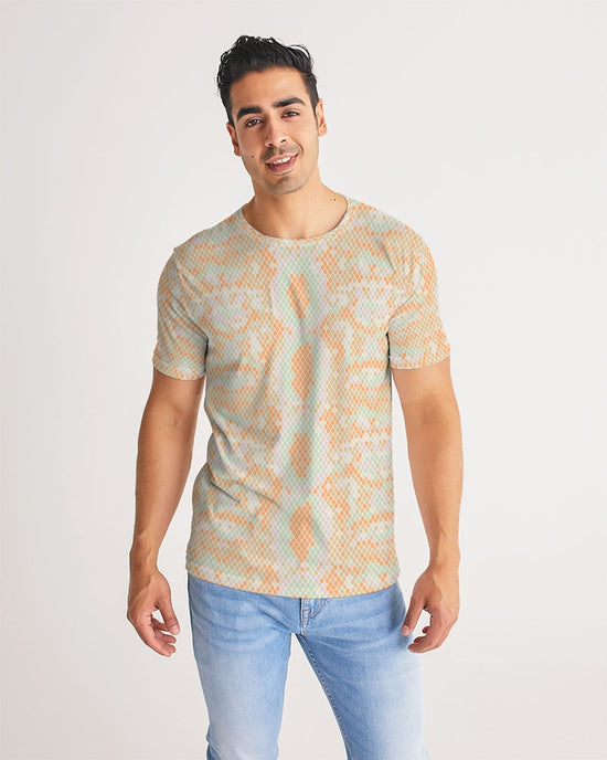 Green & Orange Snake Print Men's Tee