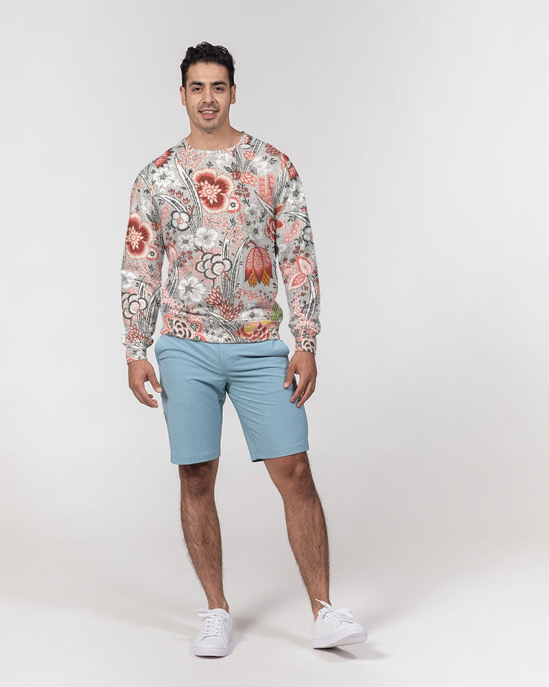 Blood Orange Floral French Terry Pullover Sweatshirt