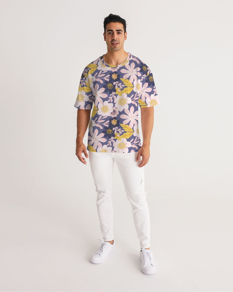 Purple Frisky Floral Men's Premium Heavyweight Tee