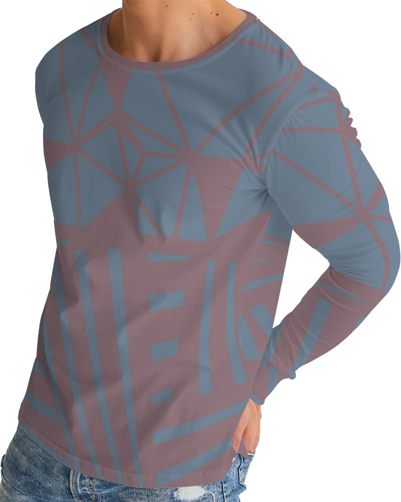 Misty Grape Geometric Men's Long Sleeve Tee