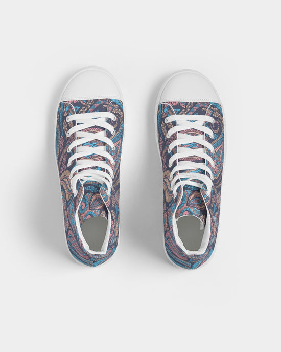 Load image into Gallery viewer, Perfect Paisley Women&amp;#39;s Hightop Canvas Shoe

