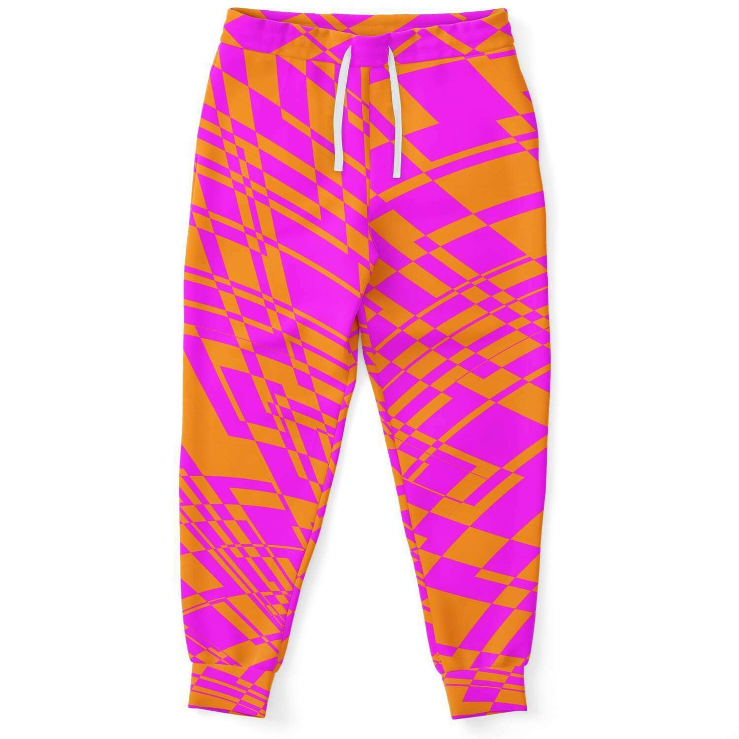 Fuchsia & Orange Warp Unisex Fleece Joggers