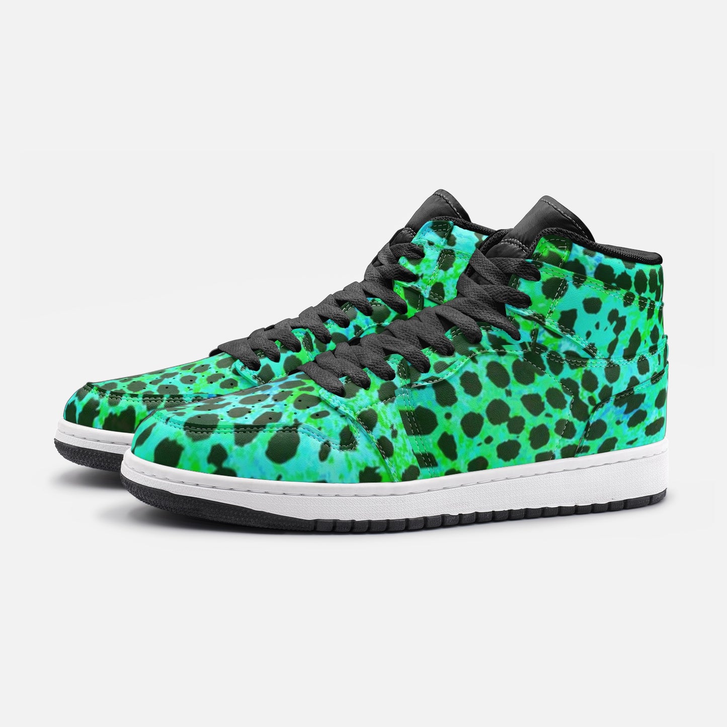 Neon Green Leopard Print Unisex Sneakers