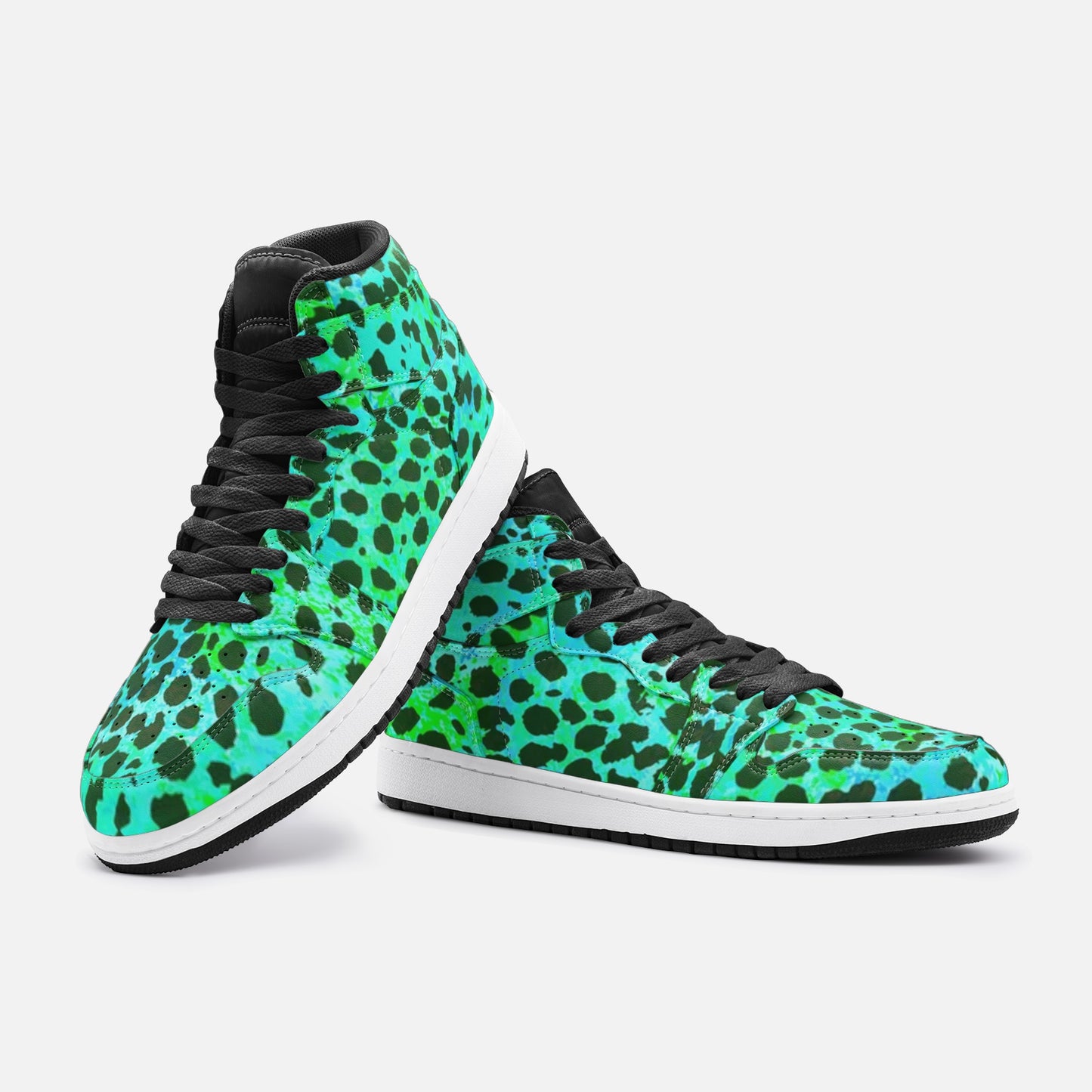 Neon Green Leopard Print Unisex Sneakers