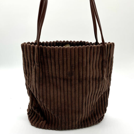 Brown Corduroy Shoulder Bag