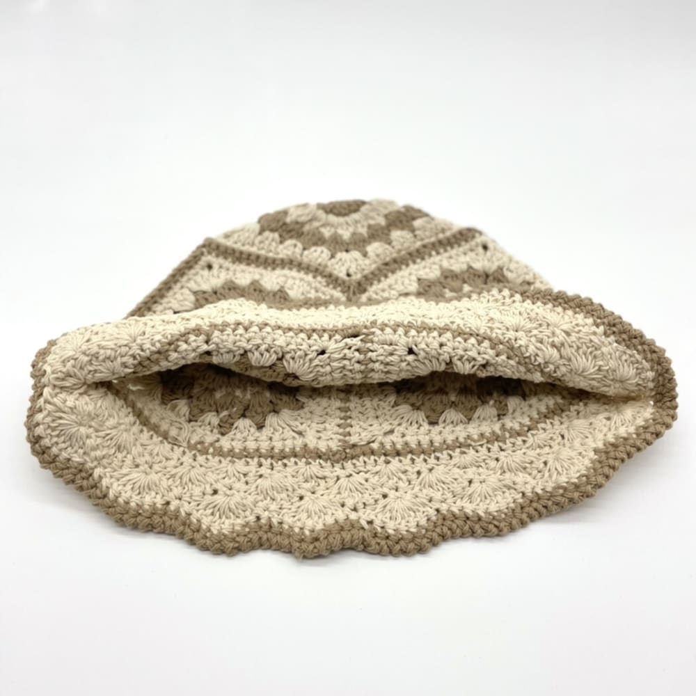 Coffee & Cream Crochet Bucket Hat