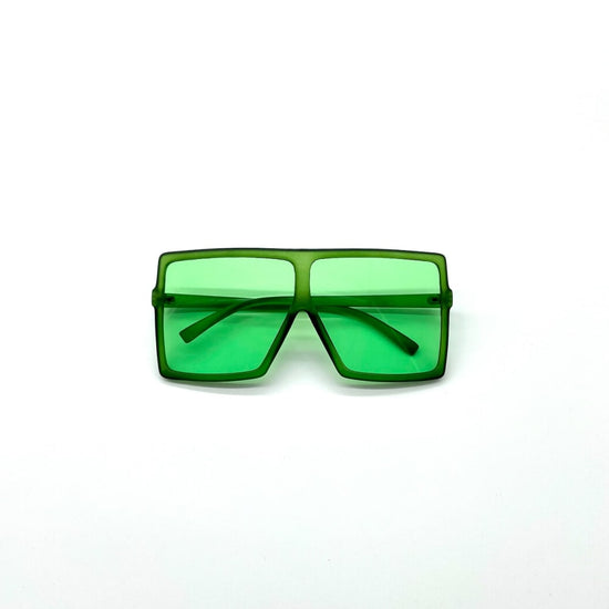 Stella Oversized Fashion Square Sunglasses in Green