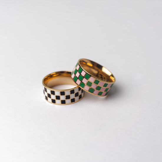 Checkerboard Rings (various colors)