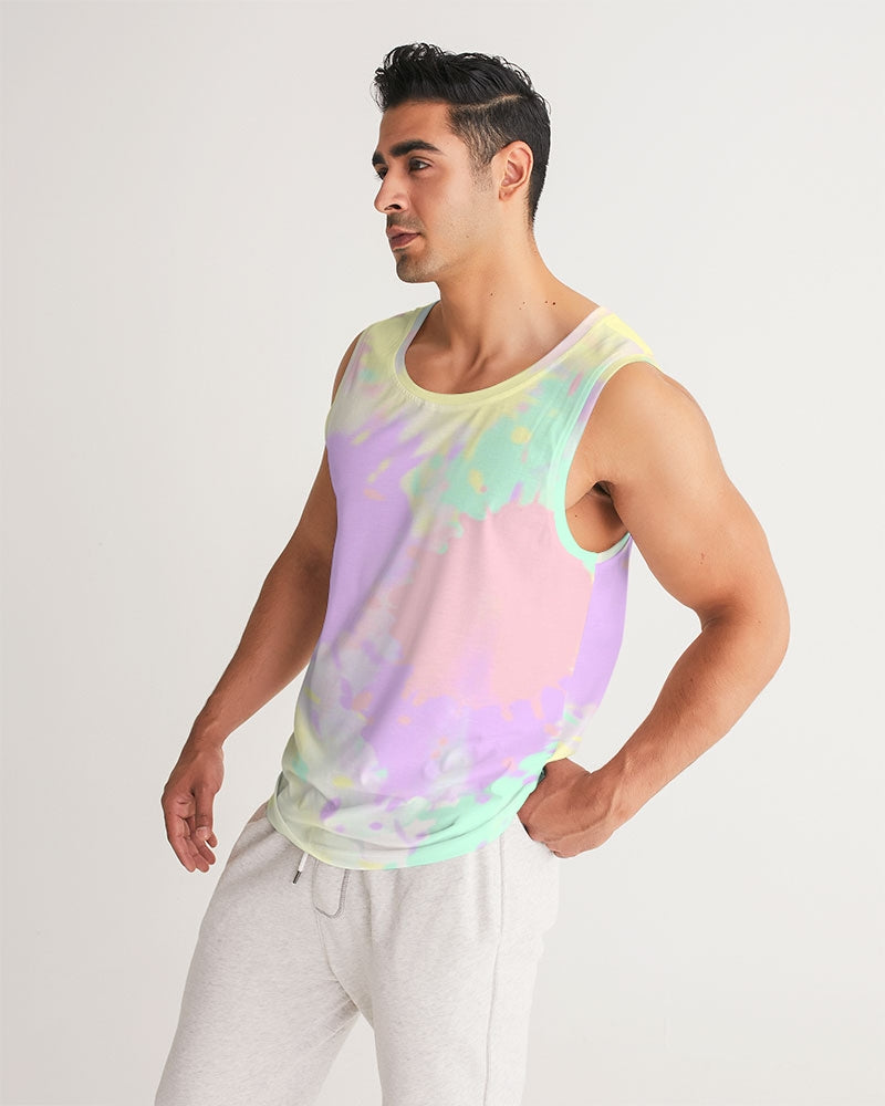 Banana Mint Candy Explosion Tie Dye Men's Sports Tank